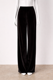 TBA velvet wide leg black trousers size 40 S small ladies