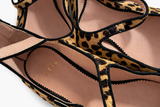 J. Crew Sally Mary Jane Shoes Ballet Flats Women Leopard Calf Hair Leather Size 38 ladies
