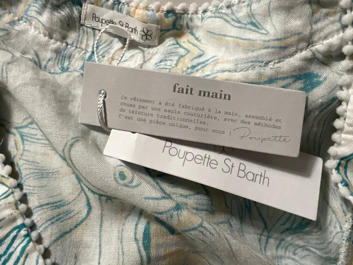 Poupette St Barth x Vilebrequin Camila Mini Dress Hidden Fishes Handmade size XS ladies
