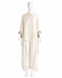 Brunello Cucinelli Silk Monili Asymmetric Shirt size S ladies