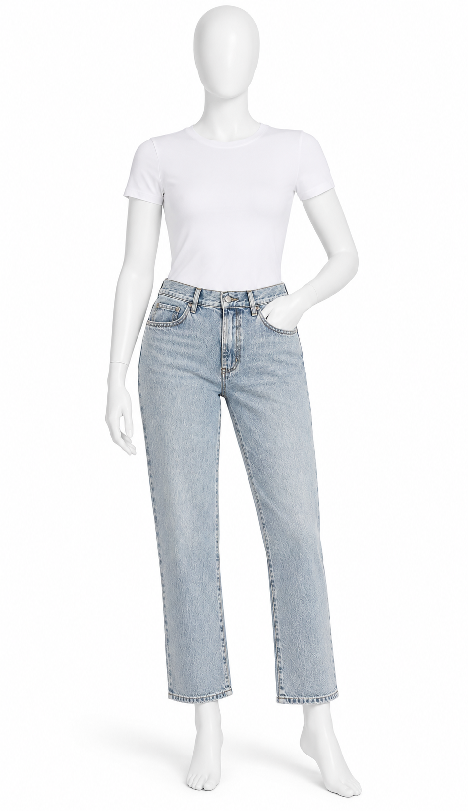 FRAME The Hang Straight-Leg Jeans – Light Blue Wash, Size 28 ladies