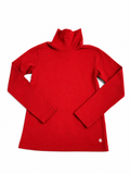 Petit Bateau Red Cotton Turtleneck Top 12 years children