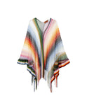 Missoni Milano Multicolour Open-Knit Fringe Poncho – One Size ladies