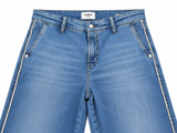 Cambio Wide-Leg Blue Denim Jeans – Italian Fabric ladies