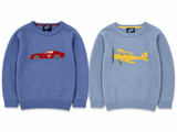 Chelsea Clothing Co. Boys’ Blue Vehicle Jumpers – Age 6–7 Years – Lot of Two children