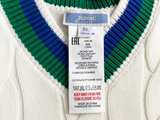 Jacadi Paris Boys White Cable Knit Cotton Sweater Jumper Size 8 Years (128 cm) children
