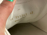 Saint Laurent Paris Men’s White Leather Studded Trainers – Size EU 43 men