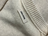 Zadig & Voltaire Mikyz Cream Cashmere V-Neck Jumper with Rhinestone Wings ladies