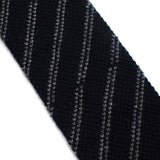 Tom Ford Navy Striped Pure Cashmere Knit Square Tie men