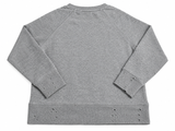 Zadig & Voltaire Grey AMOUR Distressed Sweatshirt ladies