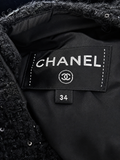 Chanel 2020 Black Velvet Dress Size F 34 UK 6 US 2 ladies