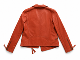 Benedetta Novi Distressed Leather Biker Jacket – Size IT 40 / UK 8/US 4 ladies