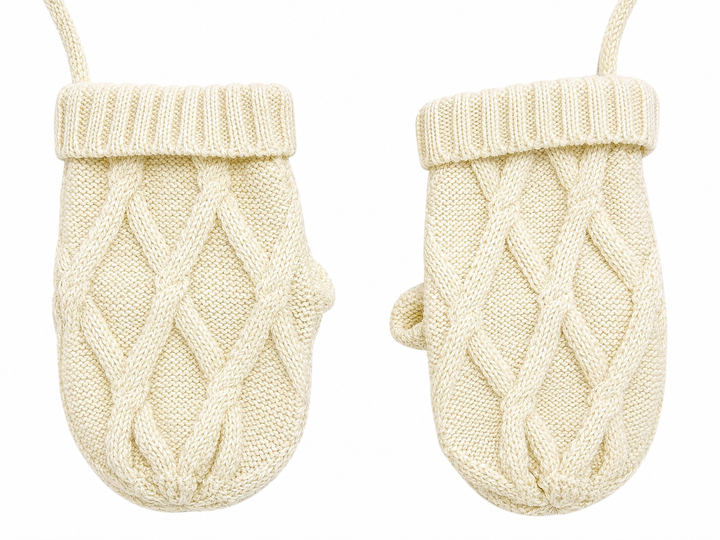 Tartine et Chocolat Cable-Knit Mittens Gloves size 3 years children