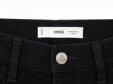 Mango Violet Flared High-Rise Jeans – Black ladies