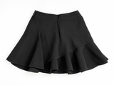 Victoria Beckham Black Wool Asymmetric Ruffle Mini Skirt UK 6 ladies