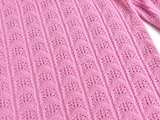 Sportmax Pink Wool & Cashmere Pointelle Knit Sweater – Size M ladies