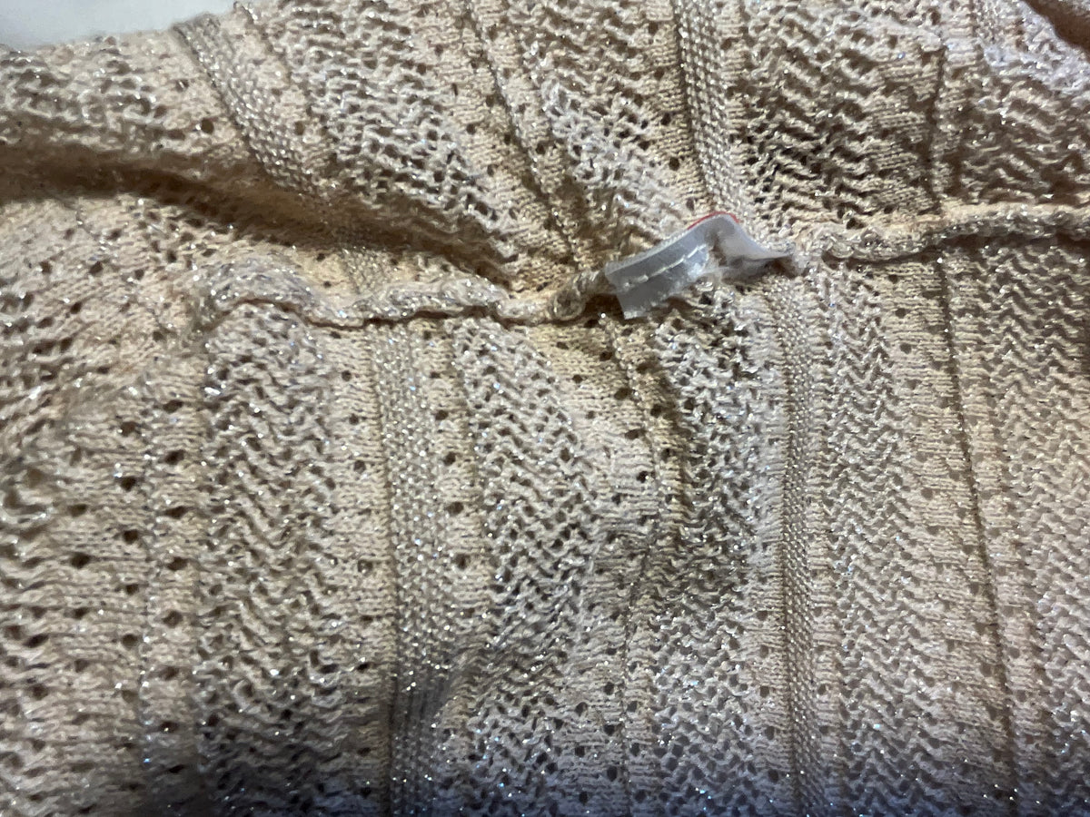 Zadig & Voltaire Gold Lurex Knit Tank Top Size M ladies