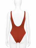 ERES BROWN ONE PIECE SWIMSUIT SIZE M MEDIUM LADIES
