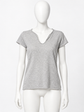 Zadig & Voltaire Skull Flower Strass Grey T-Shirt – Size S ladies