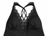 M&S Black Cut-Out Detail One-Piece Swimsuit – Size UK 10 ladies