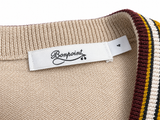 Bonpoint Beige Wool V-Neck Crest Cardigan – 4 Years children