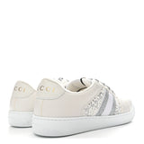 Gucci Calfskin GG Supreme Crystals Web Screener Sneakers 38 1/2 ladies