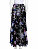 Emilio Pucci Silk Butterfly Print Pleated Maxi Skirt  – Size L ladies