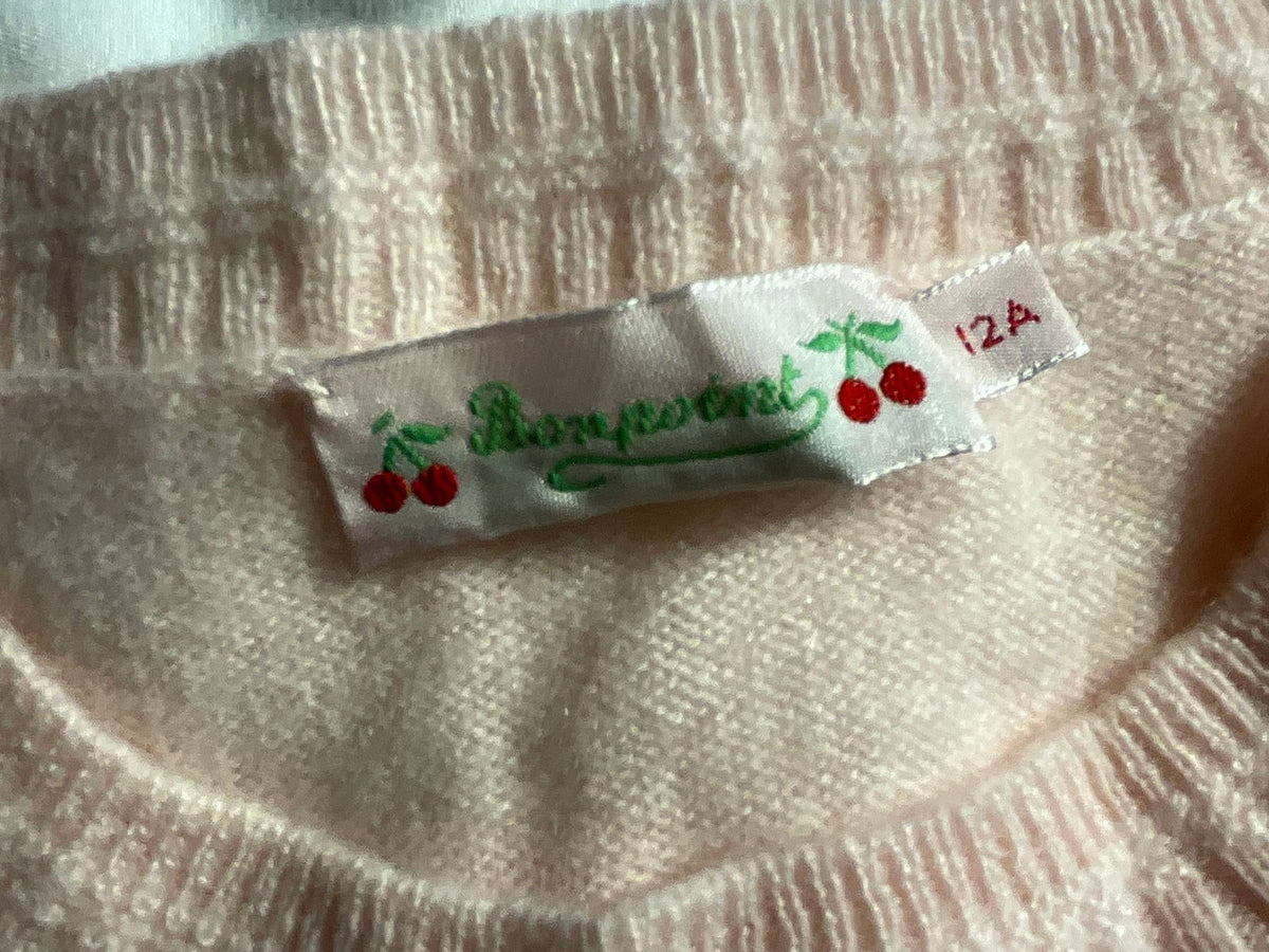 Bonpoint Girls’ Cashmere Cherry Pullover 12 years children