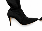 Casadei Black Suede Calf length Boots size 8 1/2 38.5 ladies