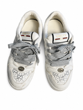 Gucci Calfskin GG Supreme Crystals Web Screener Sneakers 38 1/2 ladies