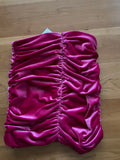 Zara Womens Hot Pink Draped Velvet Stretch Body Con Mini Skirt Size S Small ladies