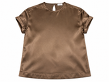 Brunello Cucinelli Silk Monili Trim Top – Size S ladies