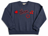 Bonpoint navy blue LOVE sweatshirt size 14 years children
