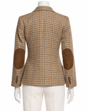 Polo Ralph Lauren Linen & Silk Checked Blazer – Size US 8 ladies