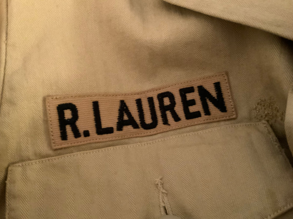 Ralph Lauren Polo Beige Distressed Shirt Jacket Size S/P ladies