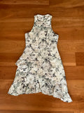 Zimmermann Vintage Floral Linen Ruffle Dress Size 1 S Small ladies