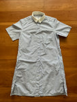 PDN London Blue & White Linen & Cotton Stripe Shirt Dress Size 36 UK 8 ladies