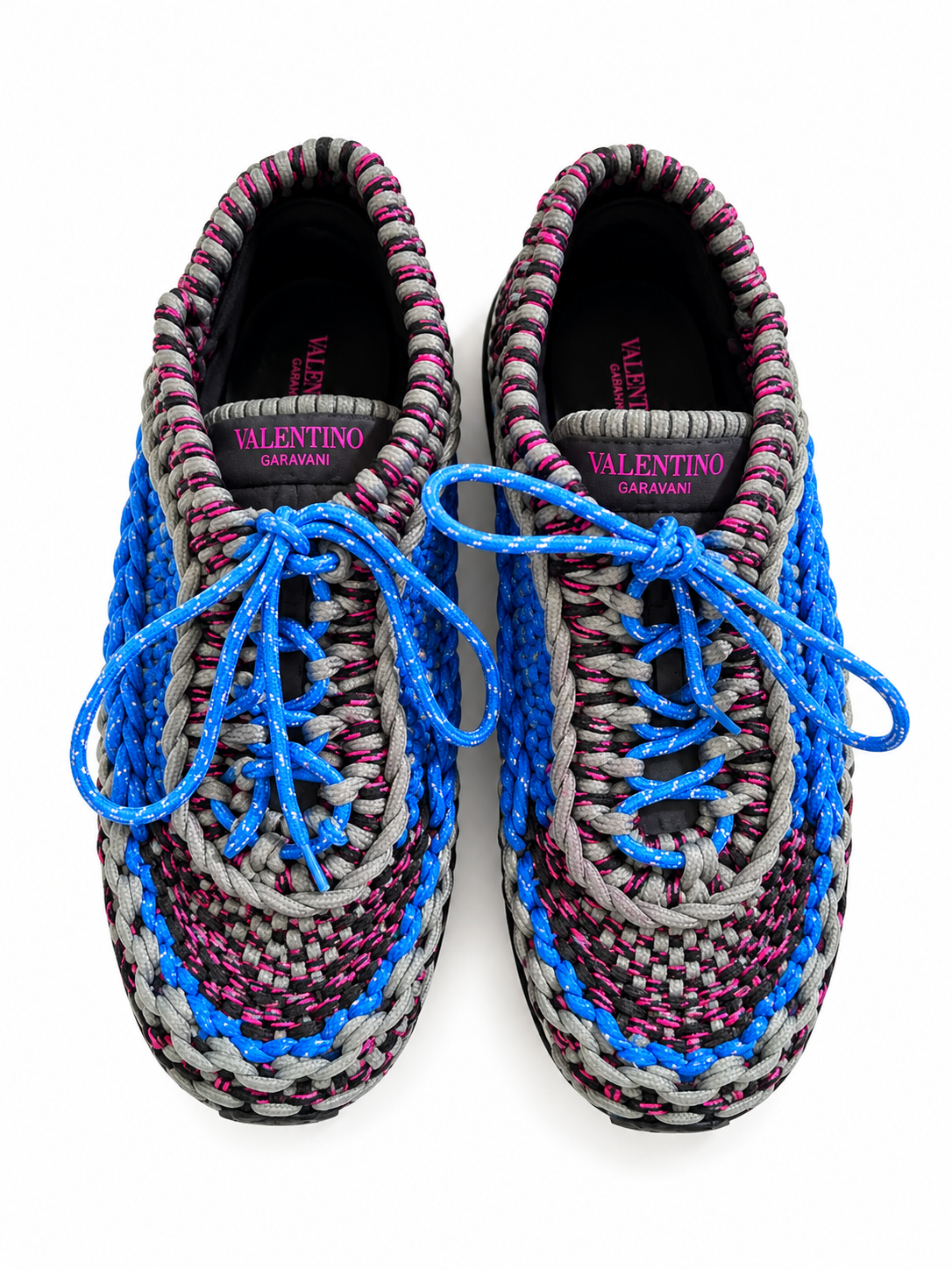 Valentino Garavani Men’s Crochet Rope Sneakers Trainers Multicolour Size EU 42 UK 8 men