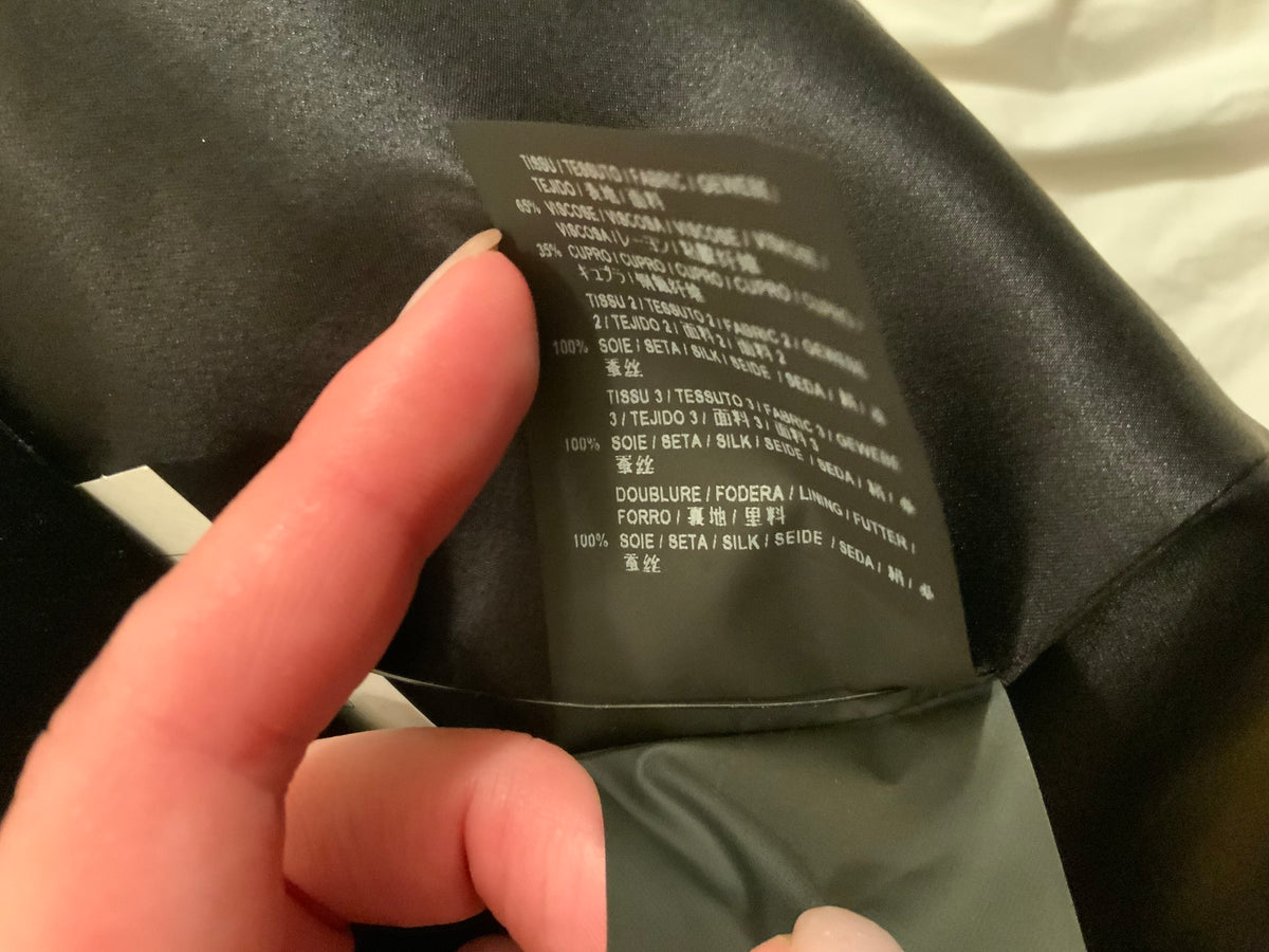 Saint Laurent Paris Velvet Crystals Mini Strapless Dress Size F 40 ladies