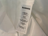 Sandro Moana Lace-Trimmed Pintucked Cotton Poplin Mini Dress ladies