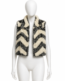 Marc by Marc Jacobs Real Rabbit Fur Cropped Vest O/S One size ladies