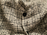 ESKANDAR Grey Tweed Blend Oversized Jacket Shirt Size One Size Fits All ladies