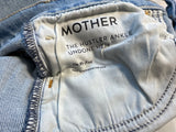 Mother Superior Jeans The Hustler Ankle Undone Hem "On My Feet" Size M ladies
