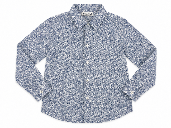 Bonpoint Liberty Print Cotton Shirt Boys Size 10 Years Blue White Floral children
