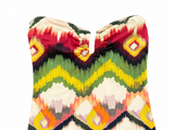 ERES ‘Pirogue’ Ikat Print Bandeau Swimsuit size M medium ladies
