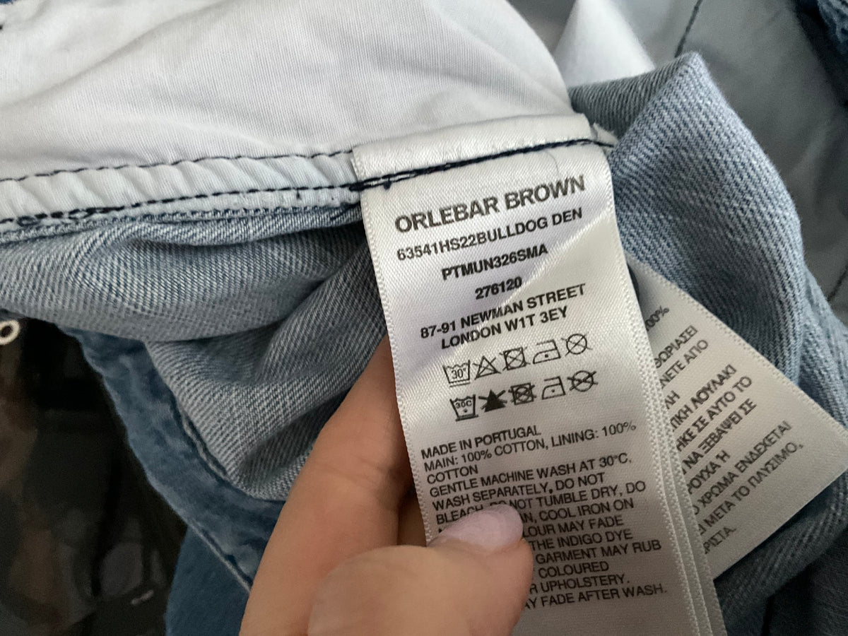 Orlebar Brown Denim Blue Jeans Shorts Size 34 men