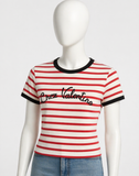 Chez Valentino cotton jersey T-shirt ladies