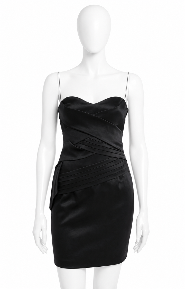 Roberto Cavalli Runaway Silk Strapless Mini Dress Size I 38 UK 6 US 2 XS ladies