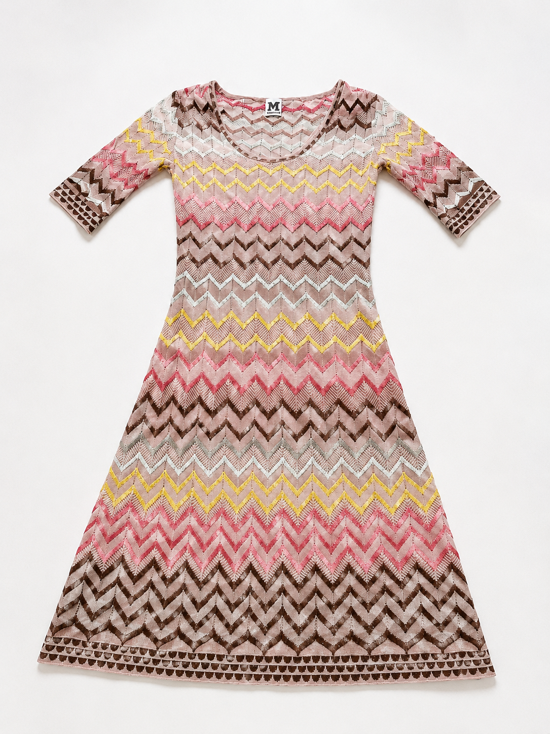 M Missoni Zig Zag Metallic Mini Dress size I 38 XS ladies