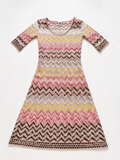 M Missoni Zig Zag Metallic Mini Dress size I 38 XS ladies